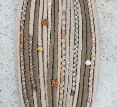 Blonde Viking Wool Dreadlocks Ponytail