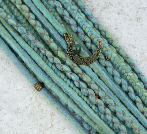 Luna Moth Wool Dreadlocks Ponytail