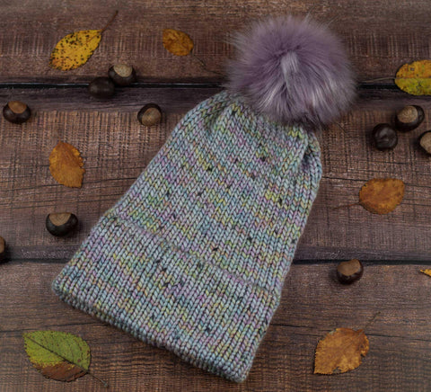 MERMAID Purple slouchy beanie