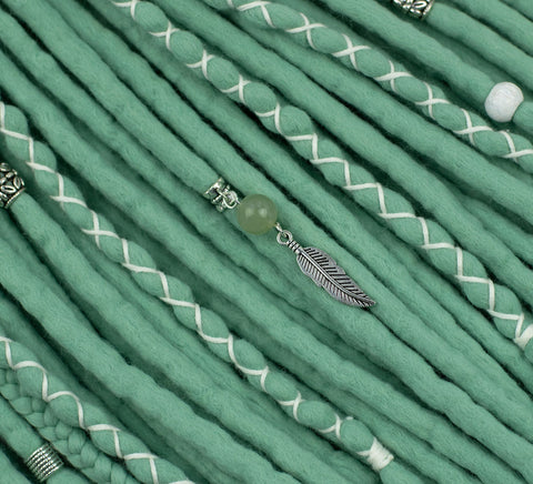 Mint wool hair extensions