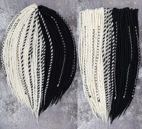 Piano wool dreadlock extensions