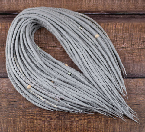 Silver Viking Skin-friendly Wool Dreads