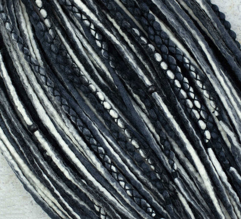 Stripe wool dreadlock extensions