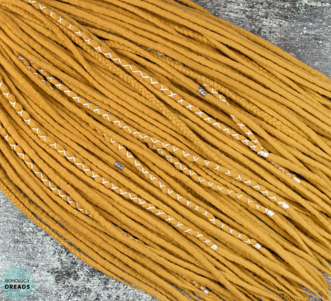 Honey wool dreadlocks